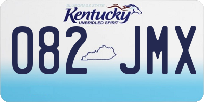 KY license plate 082JMX