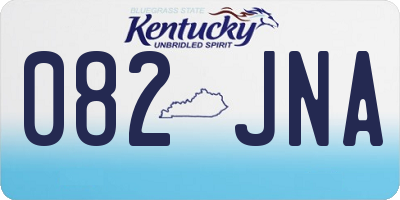KY license plate 082JNA