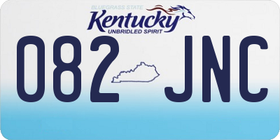 KY license plate 082JNC