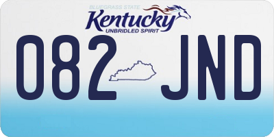 KY license plate 082JND