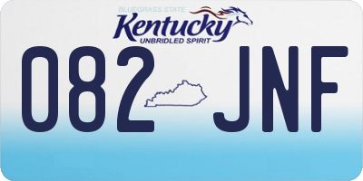 KY license plate 082JNF