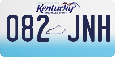 KY license plate 082JNH