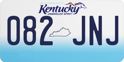 KY license plate 082JNJ
