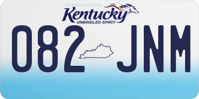 KY license plate 082JNM
