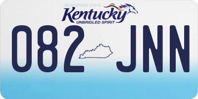 KY license plate 082JNN