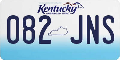 KY license plate 082JNS