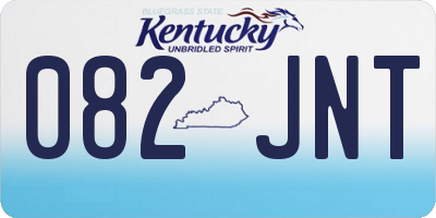 KY license plate 082JNT