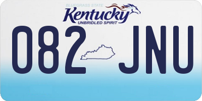 KY license plate 082JNU