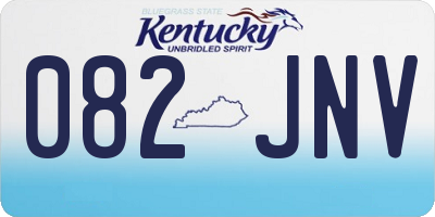 KY license plate 082JNV