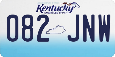 KY license plate 082JNW