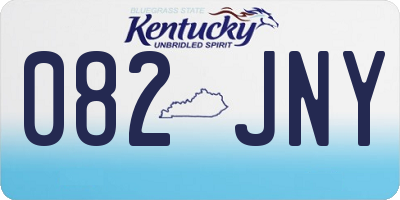 KY license plate 082JNY
