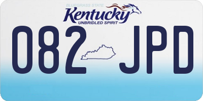 KY license plate 082JPD