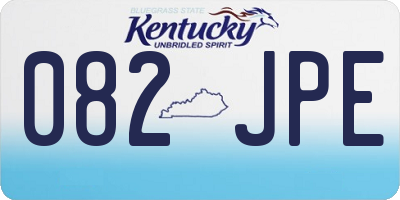 KY license plate 082JPE