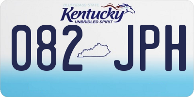 KY license plate 082JPH