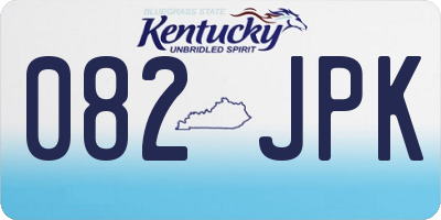 KY license plate 082JPK