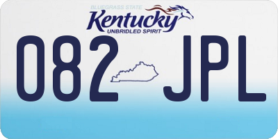 KY license plate 082JPL