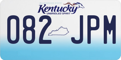 KY license plate 082JPM
