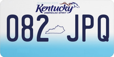 KY license plate 082JPQ
