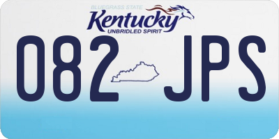 KY license plate 082JPS