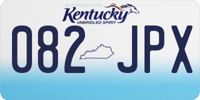 KY license plate 082JPX