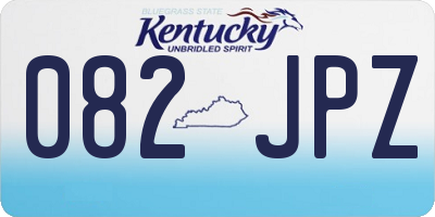 KY license plate 082JPZ