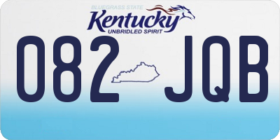 KY license plate 082JQB