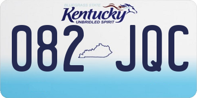 KY license plate 082JQC