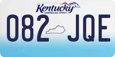 KY license plate 082JQE