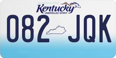 KY license plate 082JQK