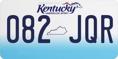 KY license plate 082JQR