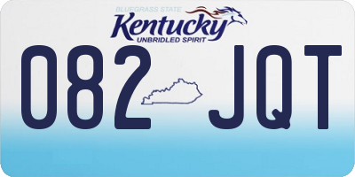 KY license plate 082JQT