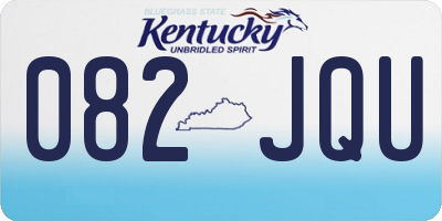 KY license plate 082JQU