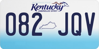 KY license plate 082JQV