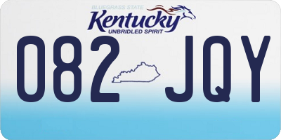 KY license plate 082JQY