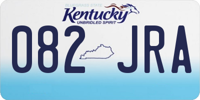 KY license plate 082JRA