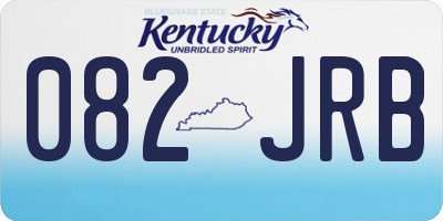 KY license plate 082JRB