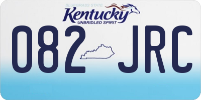 KY license plate 082JRC