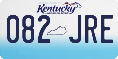 KY license plate 082JRE