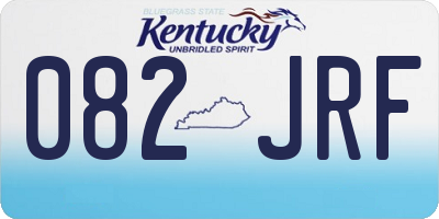 KY license plate 082JRF
