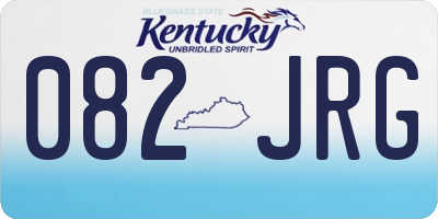 KY license plate 082JRG