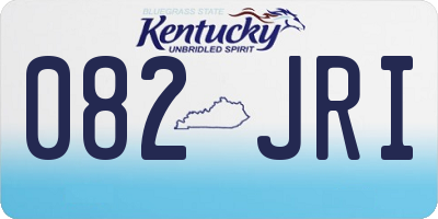 KY license plate 082JRI