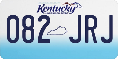 KY license plate 082JRJ