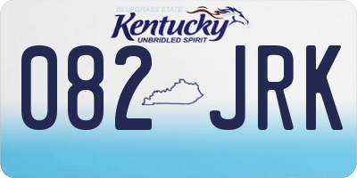 KY license plate 082JRK