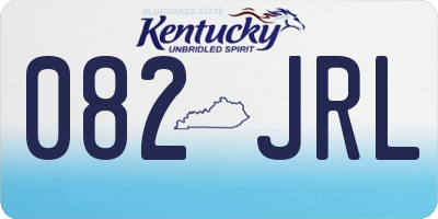 KY license plate 082JRL
