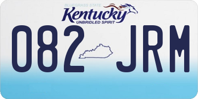 KY license plate 082JRM