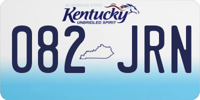 KY license plate 082JRN
