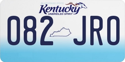 KY license plate 082JRO
