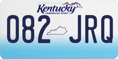 KY license plate 082JRQ