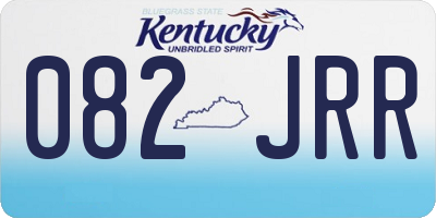 KY license plate 082JRR