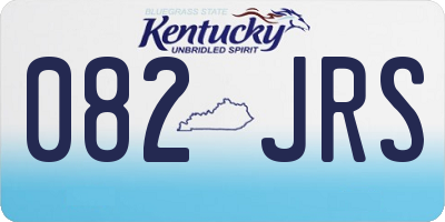 KY license plate 082JRS